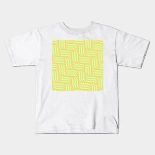 Yellow wave pattern Kids T-Shirt